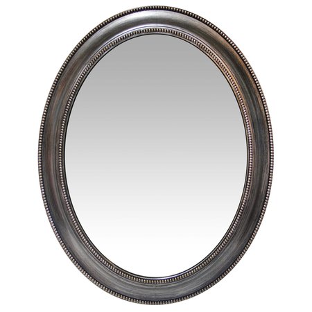 INFINITY INSTRUMENTS Sonore - H 30" x W 24” Antique Silver Decorative Frame Wall Mirror 15370AS